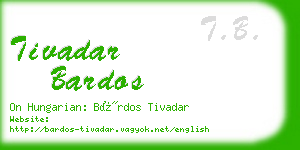 tivadar bardos business card